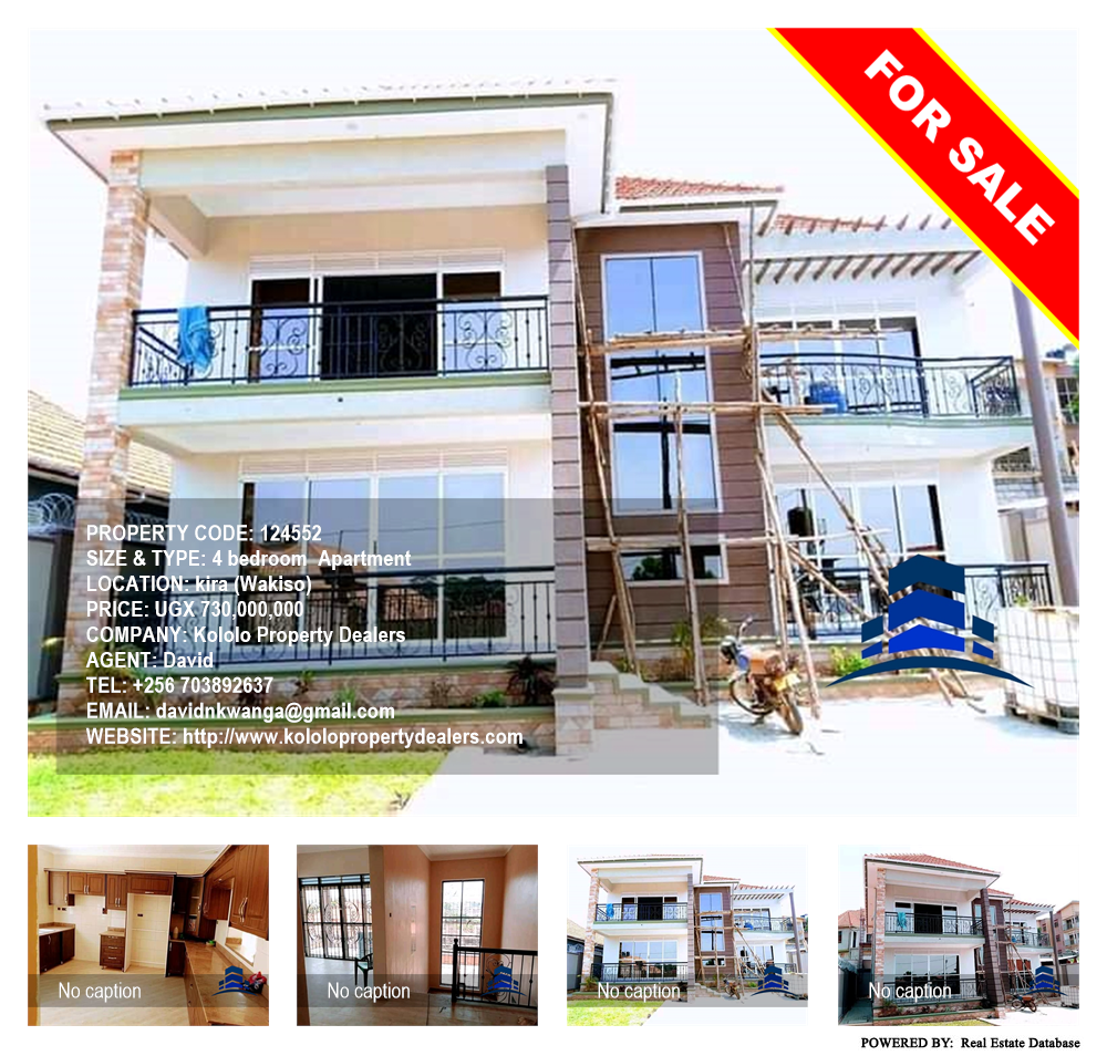 4 bedroom Apartment  for sale in Kira Wakiso Uganda, code: 124552