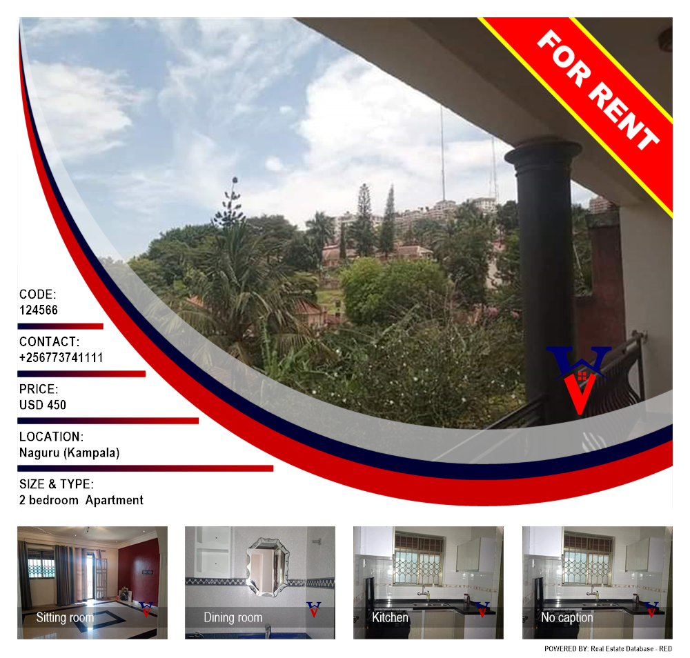 2 bedroom Apartment  for rent in Naguru Kampala Uganda, code: 124566