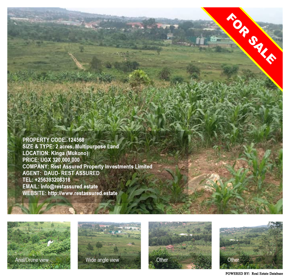 Multipurpose Land  for sale in Kinga Mukono Uganda, code: 124568