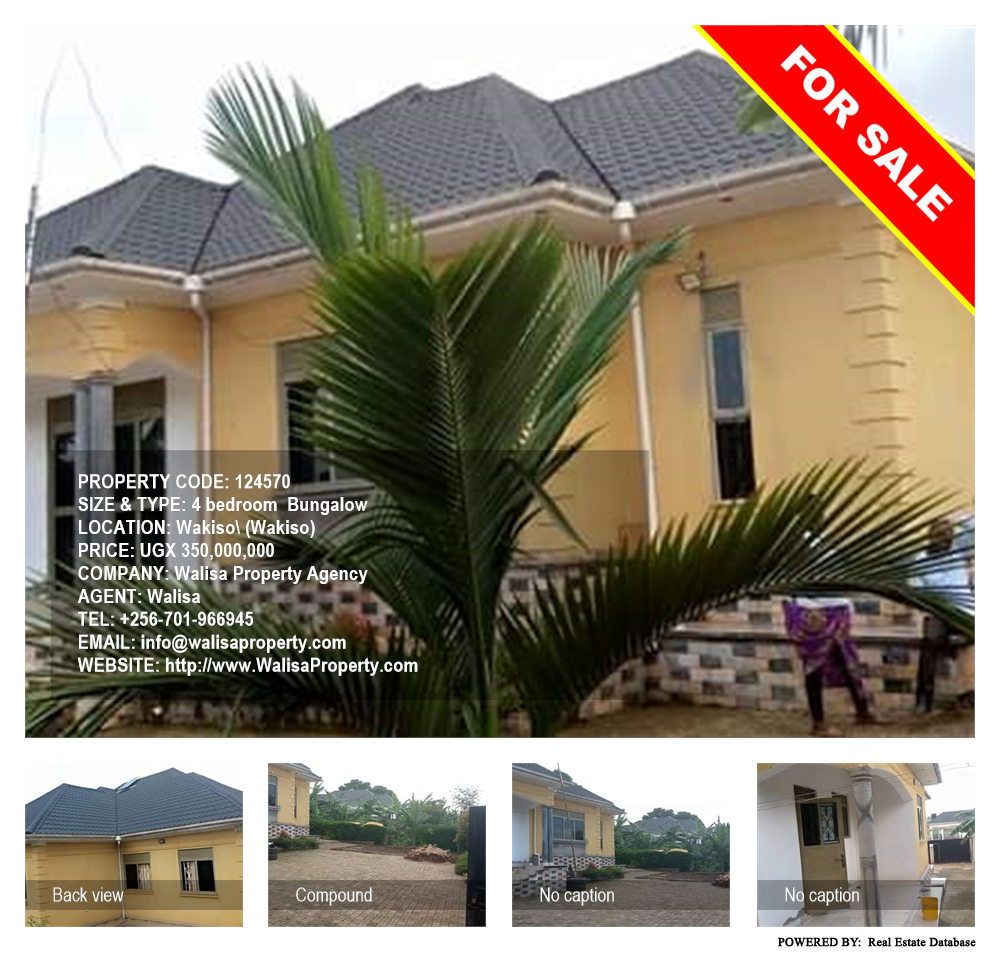 4 bedroom Bungalow  for sale in Wakiso\ Wakiso Uganda, code: 124570