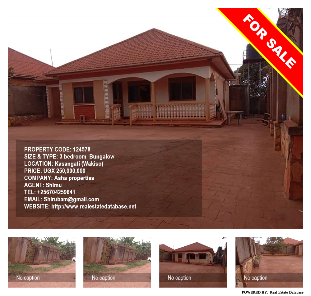 3 bedroom Bungalow  for sale in Kasangati Wakiso Uganda, code: 124578