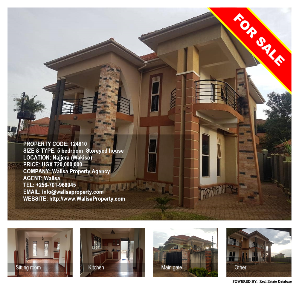 5 bedroom Storeyed house  for sale in Najjera Wakiso Uganda, code: 124610