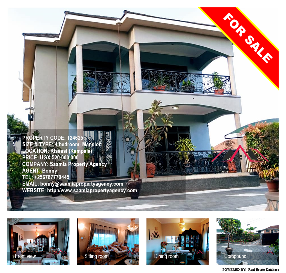 4 bedroom Mansion  for sale in Kisaasi Kampala Uganda, code: 124625