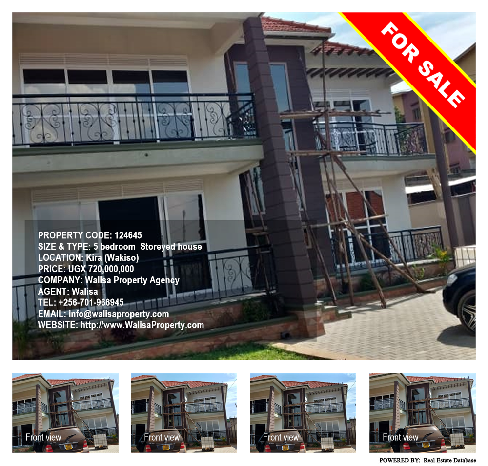 5 bedroom Storeyed house  for sale in Kira Wakiso Uganda, code: 124645