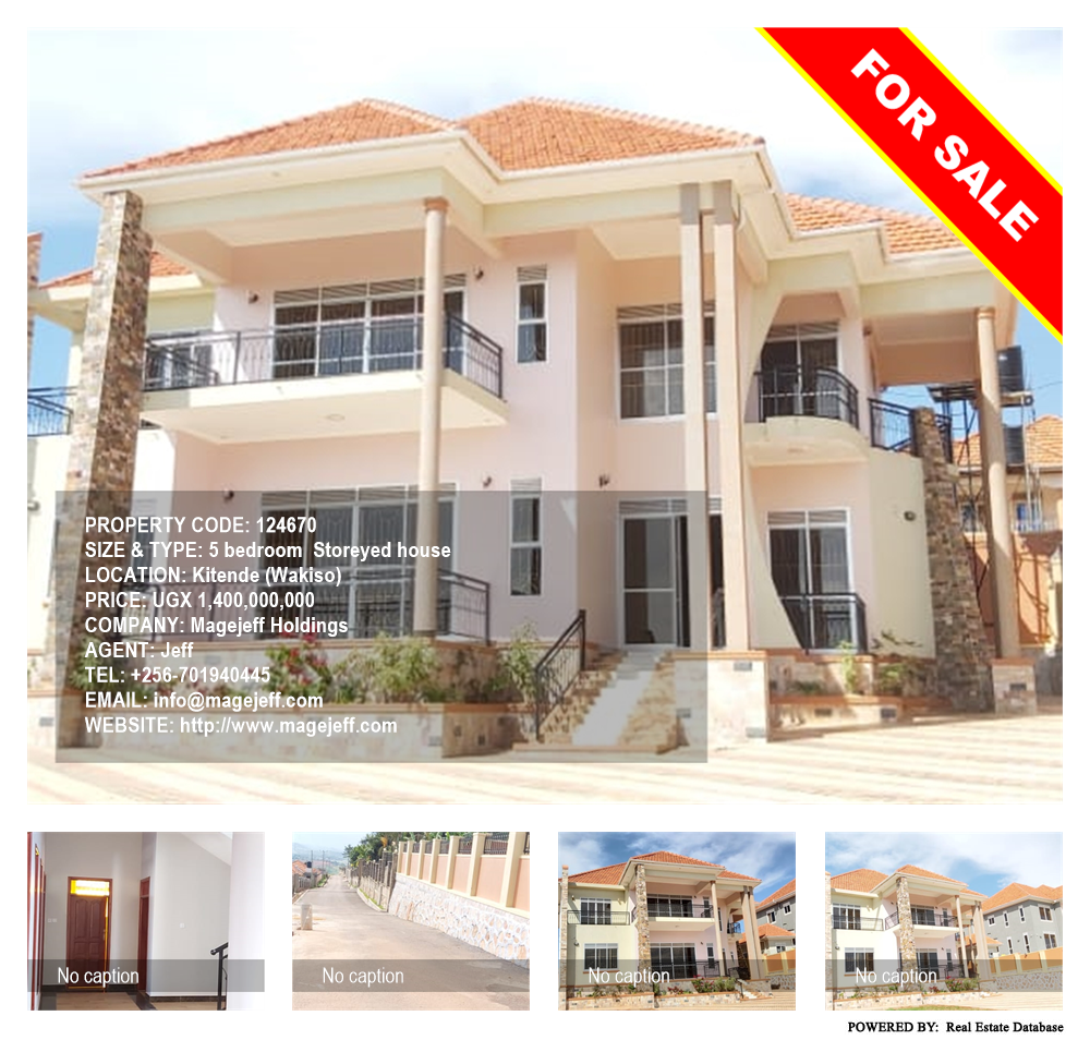 5 bedroom Storeyed house  for sale in Kitende Wakiso Uganda, code: 124670