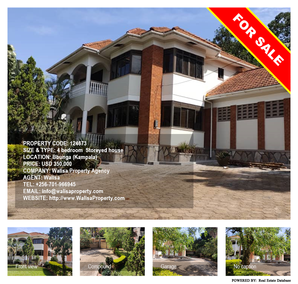 4 bedroom Storeyed house  for sale in Bbunga Kampala Uganda, code: 124673