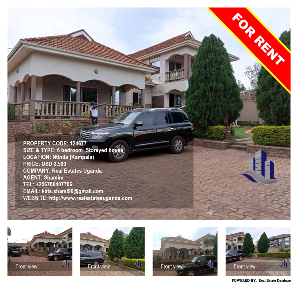 6 bedroom Storeyed house  for rent in Ntinda Kampala Uganda, code: 124677