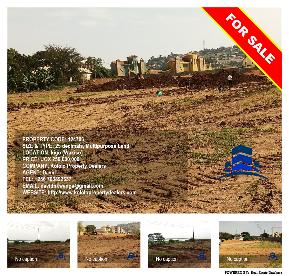 Multipurpose Land  for sale in Kigo Wakiso Uganda, code: 124706