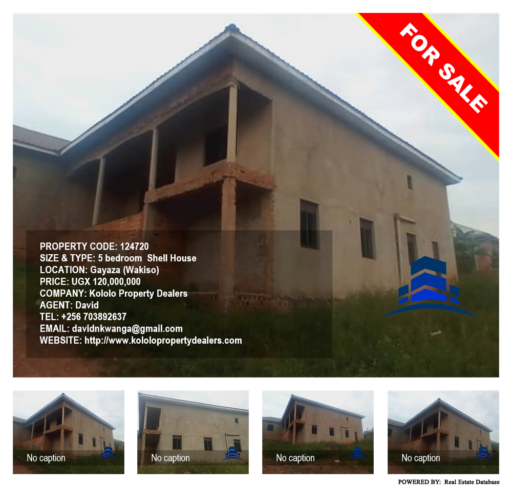 5 bedroom Shell House  for sale in Gayaza Wakiso Uganda, code: 124720