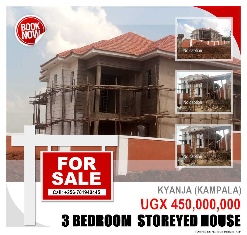 3 bedroom Storeyed house  for sale in Kyanja Kampala Uganda, code: 124740