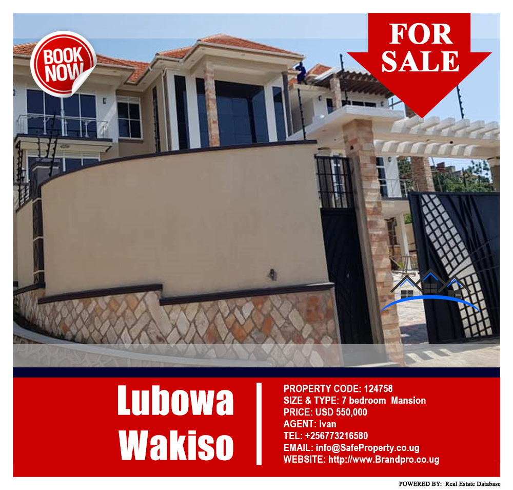 7 bedroom Mansion  for sale in Lubowa Wakiso Uganda, code: 124758