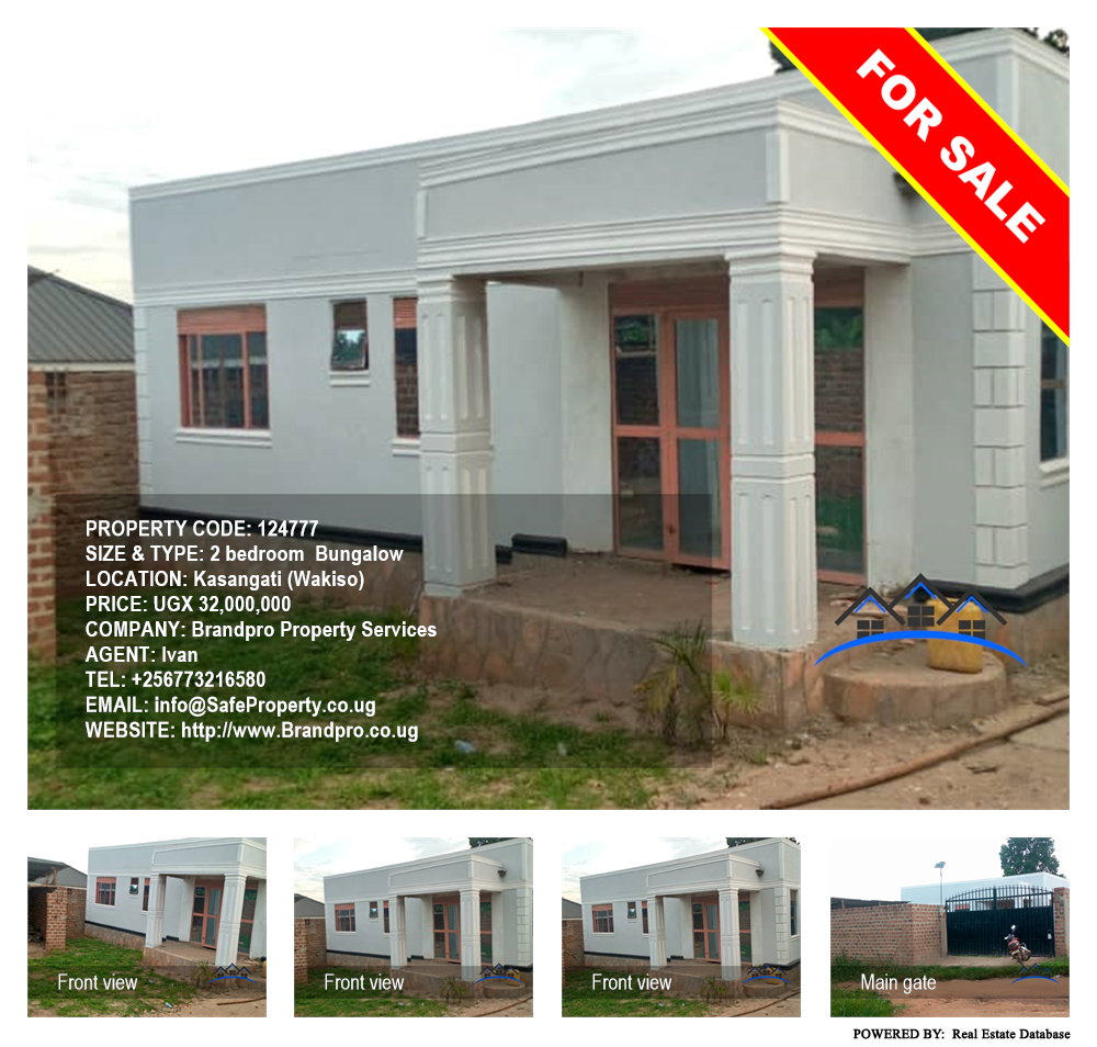 2 bedroom Bungalow  for sale in Kasangati Wakiso Uganda, code: 124777