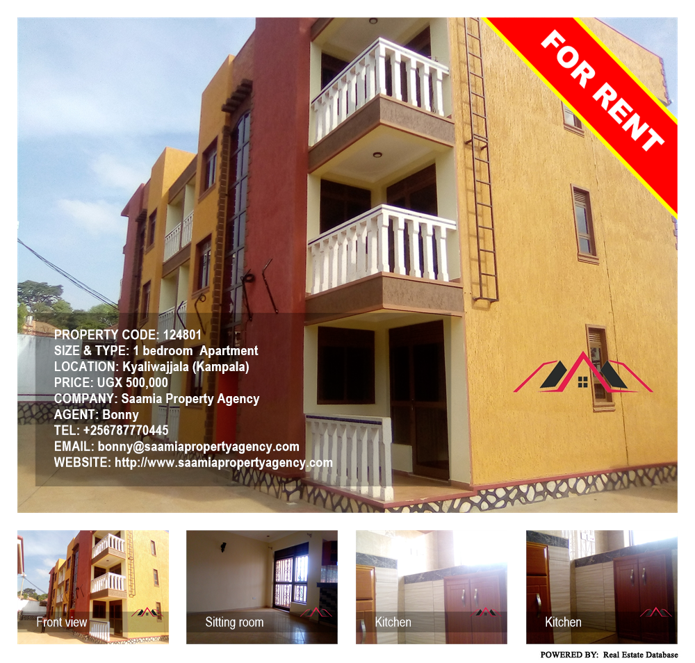 1 bedroom Apartment  for rent in Kyaliwajjala Kampala Uganda, code: 124801