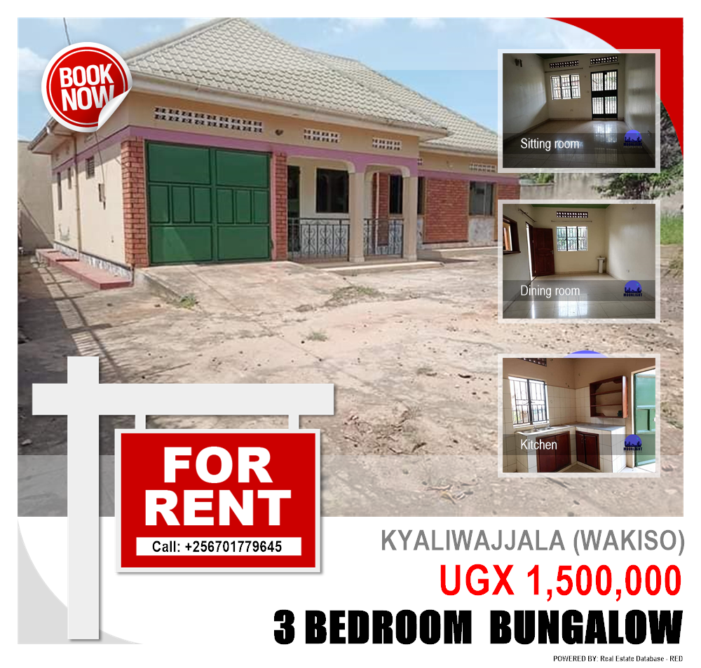 3 bedroom Bungalow  for rent in Kyaliwajjala Wakiso Uganda, code: 124806