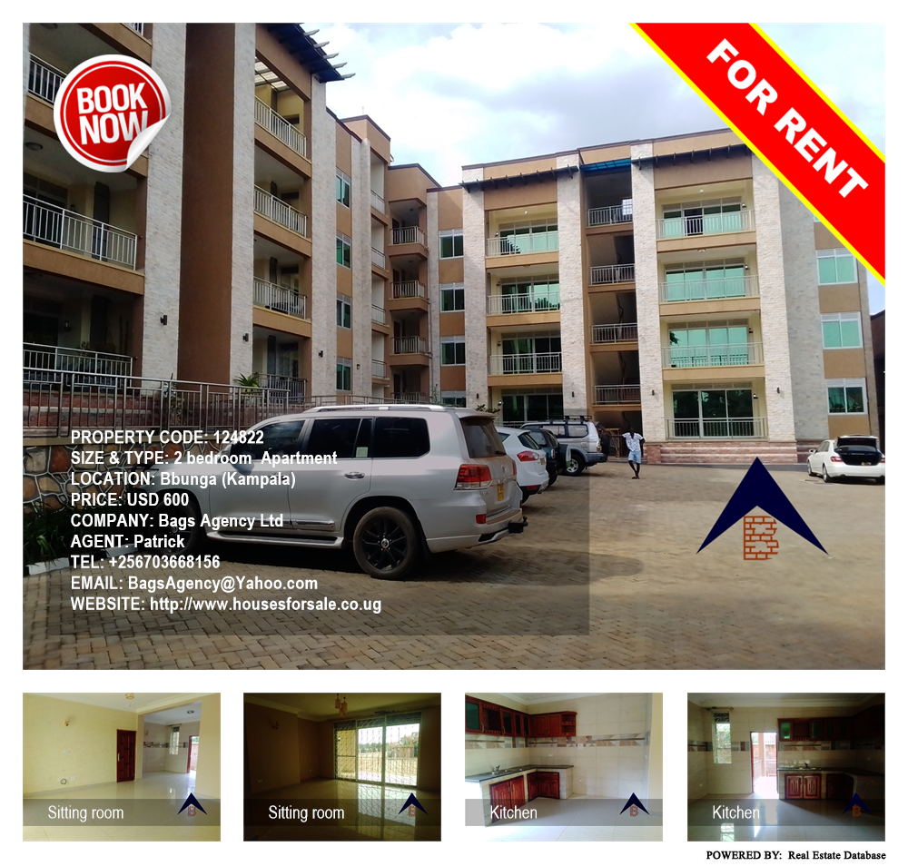 2 bedroom Apartment  for rent in Bbunga Kampala Uganda, code: 124822