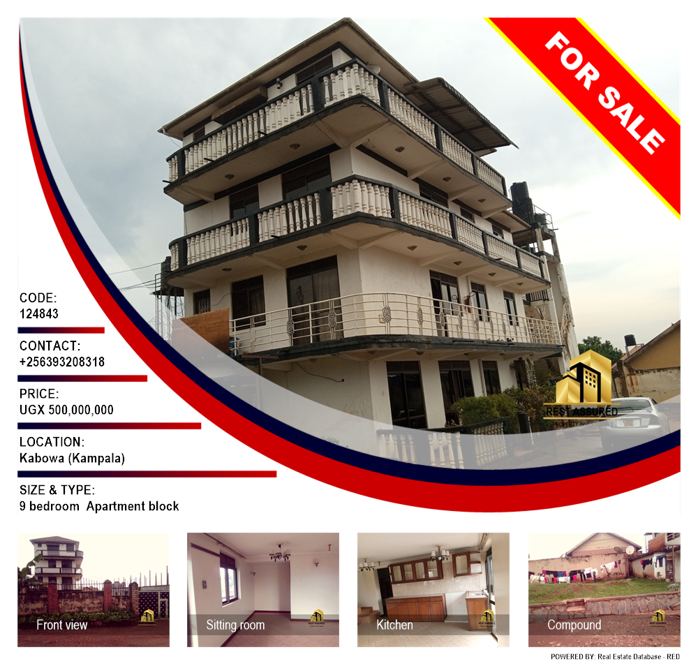9 bedroom Apartment block  for sale in Kabowa Kampala Uganda, code: 124843