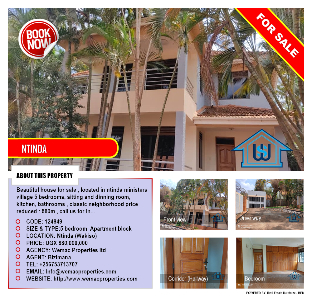 5 bedroom Apartment block  for sale in Ntinda Wakiso Uganda, code: 124849