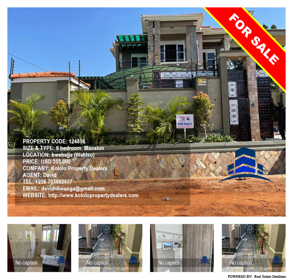 6 bedroom Mansion  for sale in Bwebajja Wakiso Uganda, code: 124856