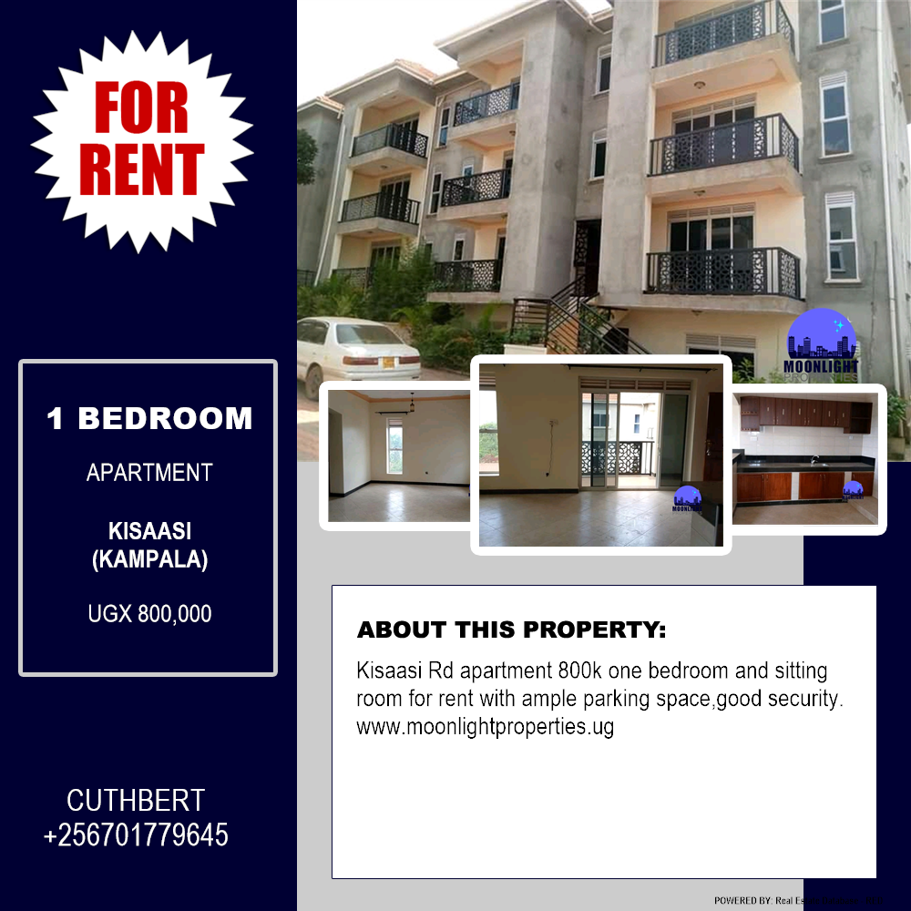 1 bedroom Apartment  for rent in Kisaasi Kampala Uganda, code: 124919