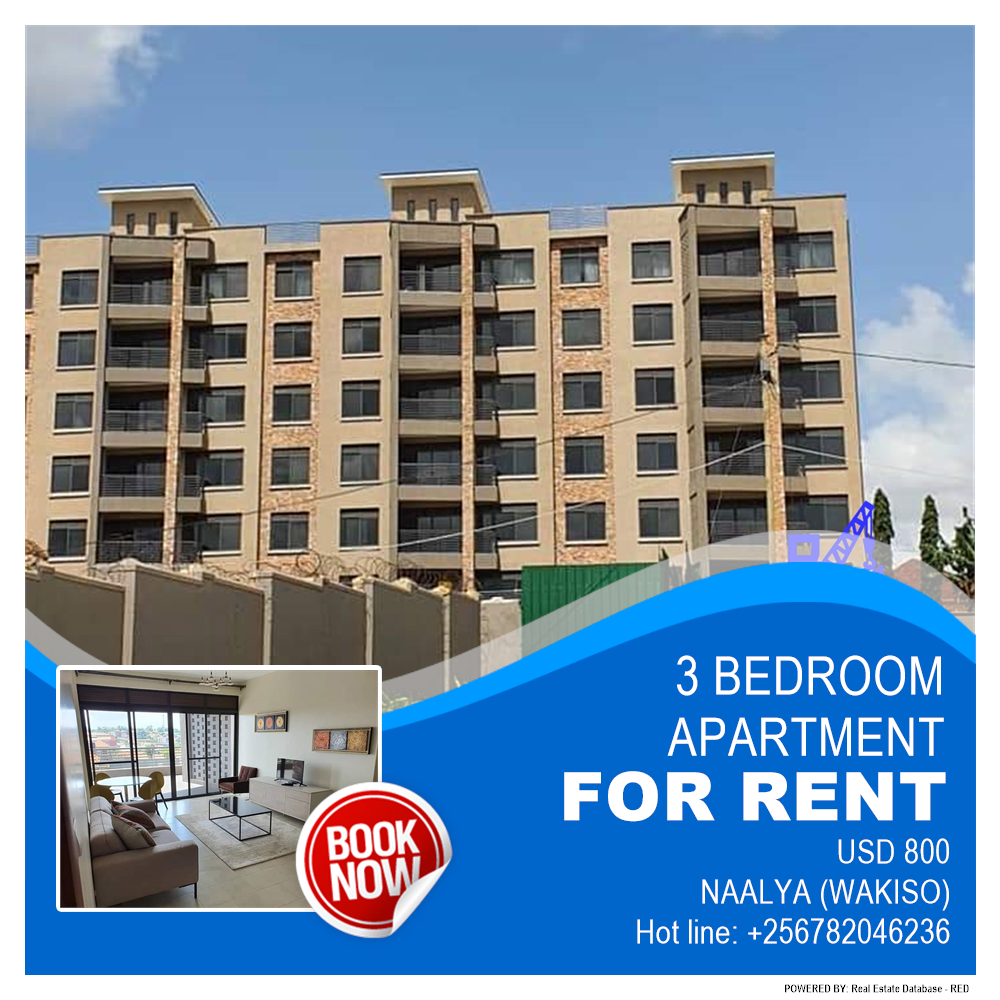 3 bedroom Apartment  for rent in Naalya Wakiso Uganda, code: 124984