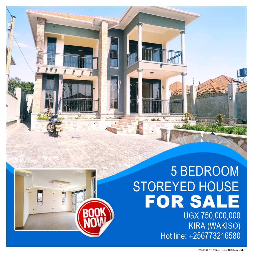 5 bedroom Storeyed house  for sale in Kira Wakiso Uganda, code: 124991