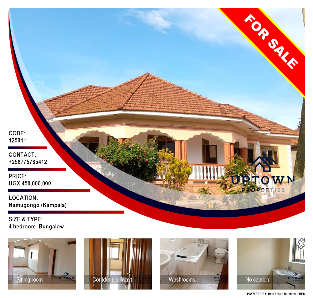 4 bedroom Bungalow  for sale in Namugongo Kampala Uganda, code: 125011