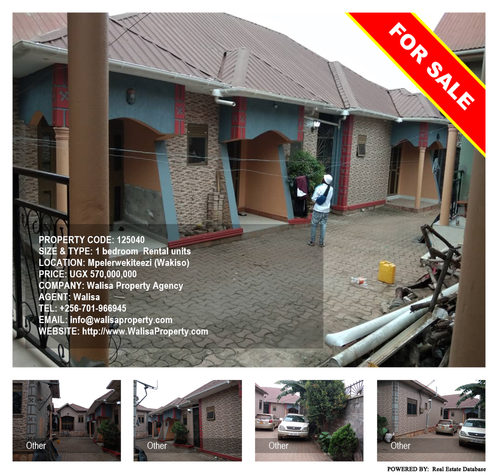 1 bedroom Rental units  for sale in Mpelerwekiteezi Wakiso Uganda, code: 125040