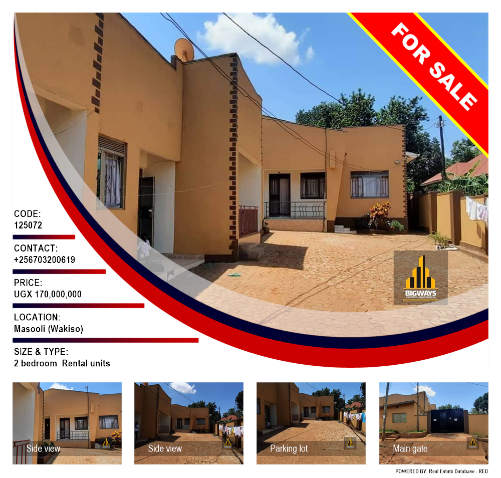 2 bedroom Rental units  for sale in Masooli Wakiso Uganda, code: 125072