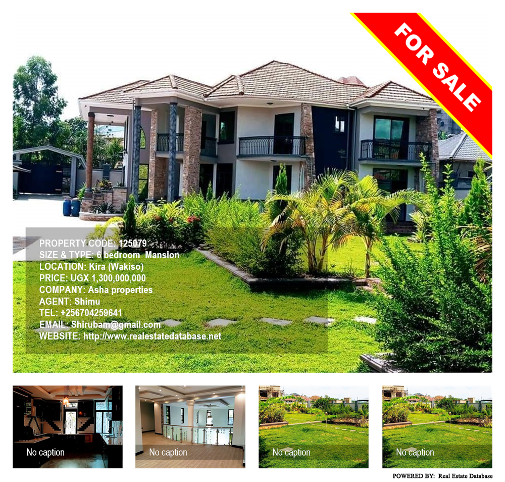 6 bedroom Mansion  for sale in Kira Wakiso Uganda, code: 125079