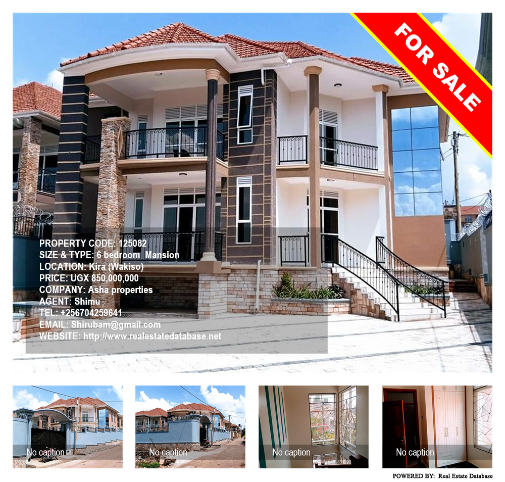 6 bedroom Mansion  for sale in Kira Wakiso Uganda, code: 125082