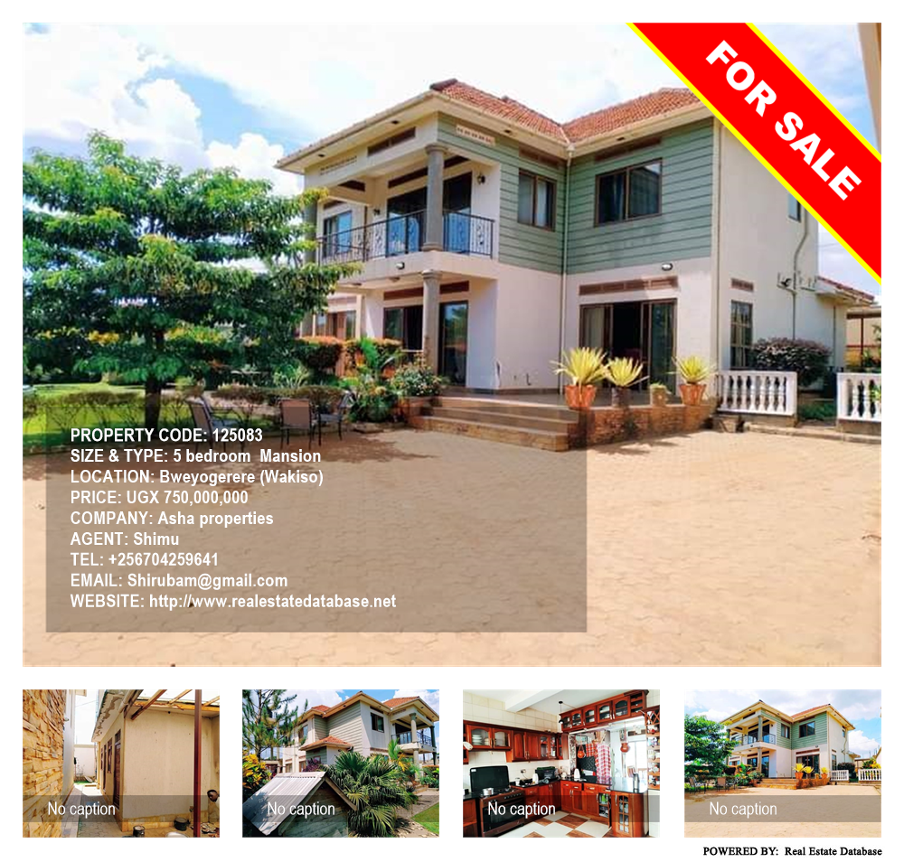 5 bedroom Mansion  for sale in Bweyogerere Wakiso Uganda, code: 125083