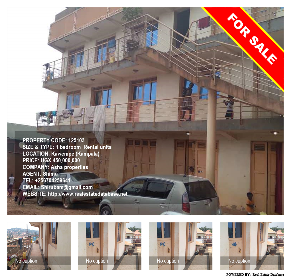 1 bedroom Rental units  for sale in Kawempe Kampala Uganda, code: 125103