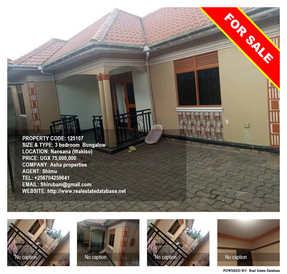 3 bedroom Bungalow  for sale in Nansana Wakiso Uganda, code: 125107