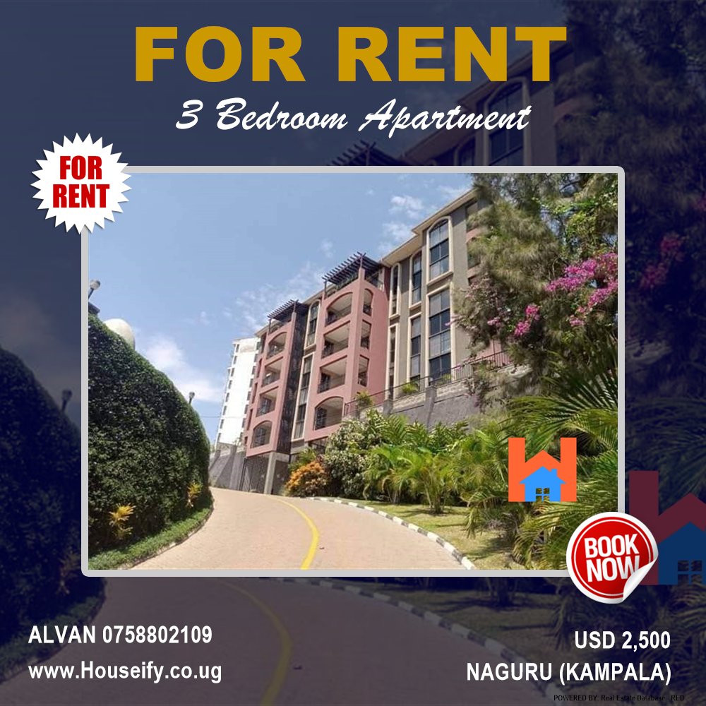 3 bedroom Apartment  for rent in Naguru Kampala Uganda, code: 125127