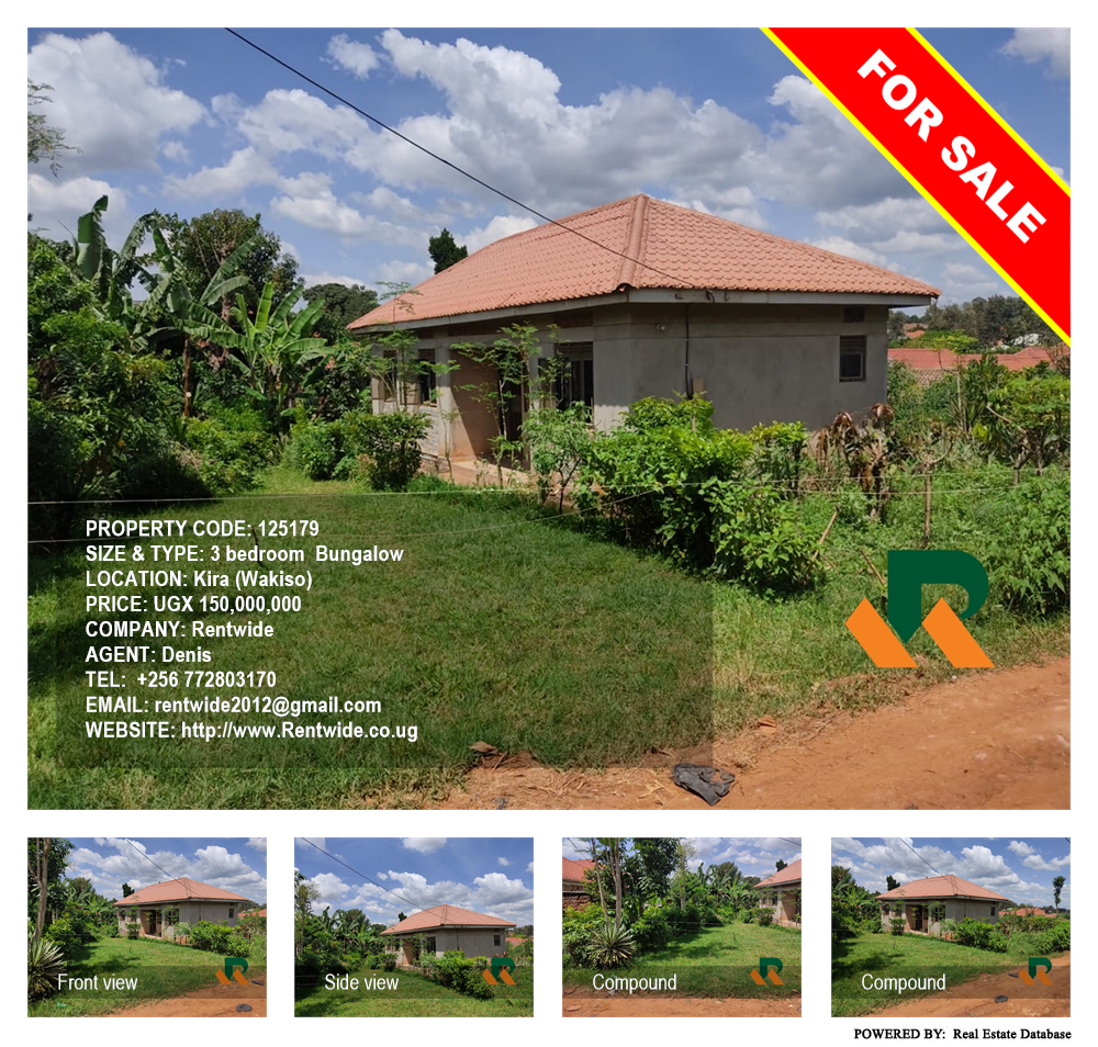 3 bedroom Bungalow  for sale in Kira Wakiso Uganda, code: 125179