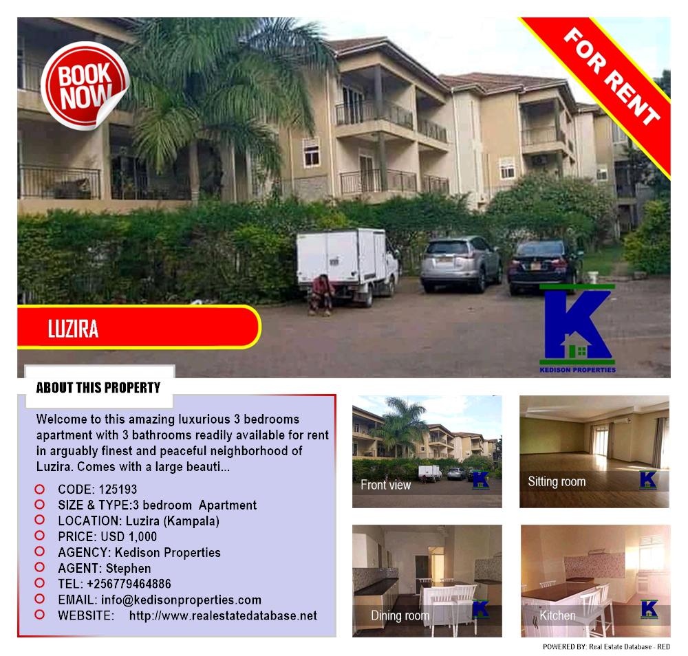 3 bedroom Apartment  for rent in Luzira Kampala Uganda, code: 125193