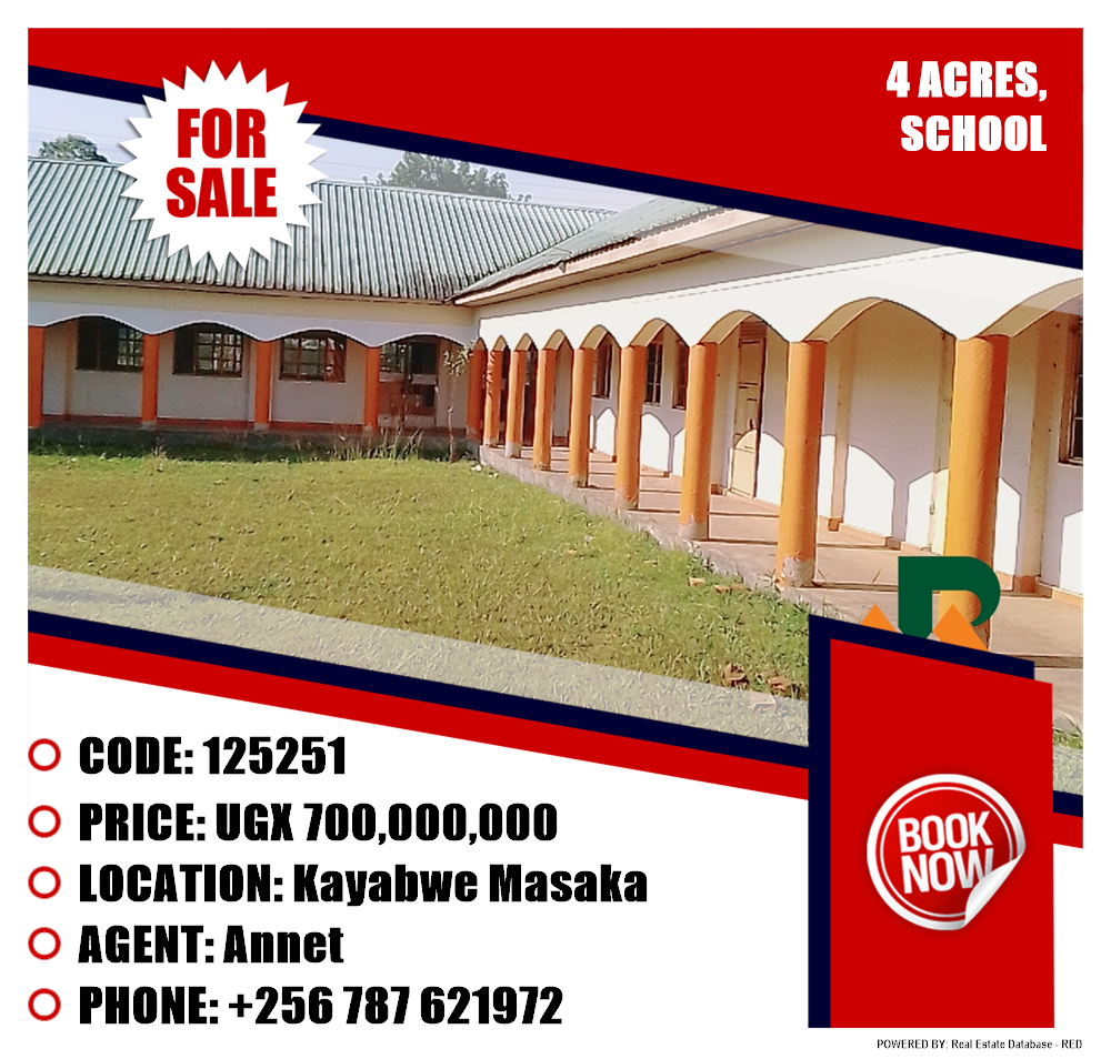 School  for sale in Kayabwe Masaka Uganda, code: 125251