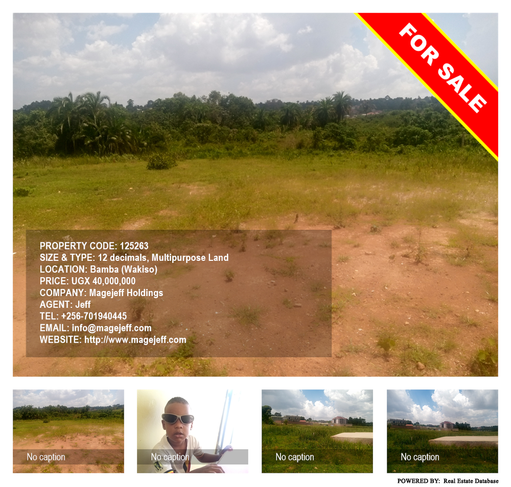 Multipurpose Land  for sale in Bamba Wakiso Uganda, code: 125263