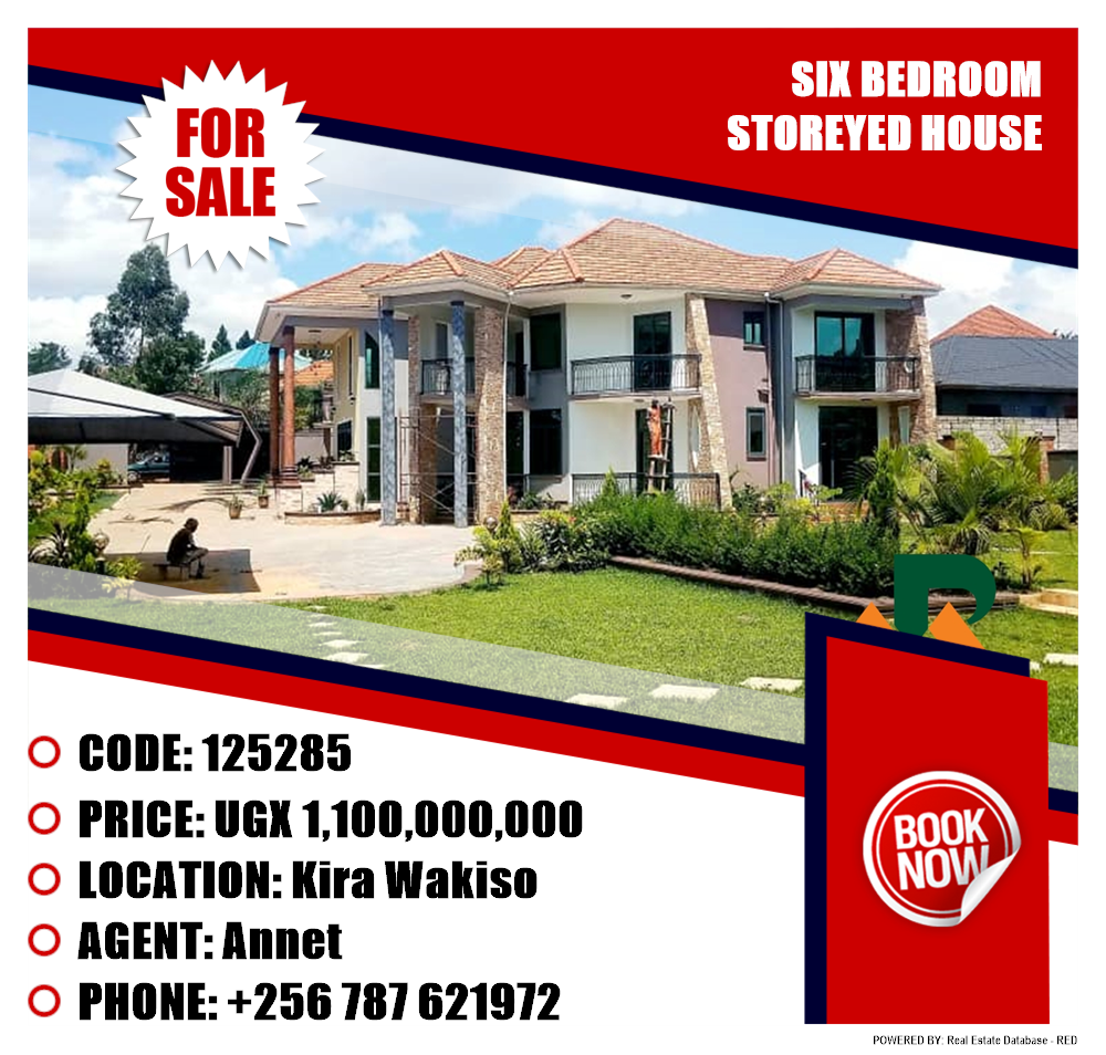 6 bedroom Storeyed house  for sale in Kira Wakiso Uganda, code: 125285