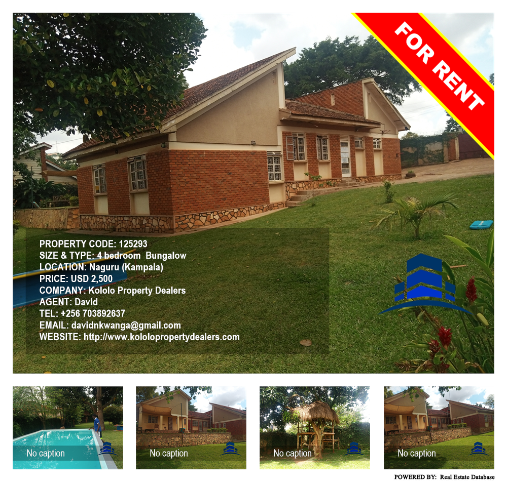 4 bedroom Bungalow  for rent in Naguru Kampala Uganda, code: 125293