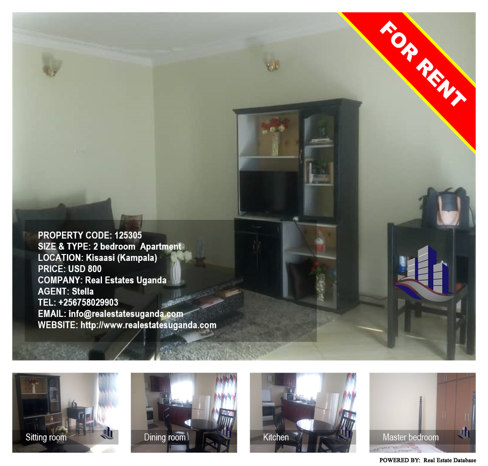 2 bedroom Apartment  for rent in Kisaasi Kampala Uganda, code: 125305