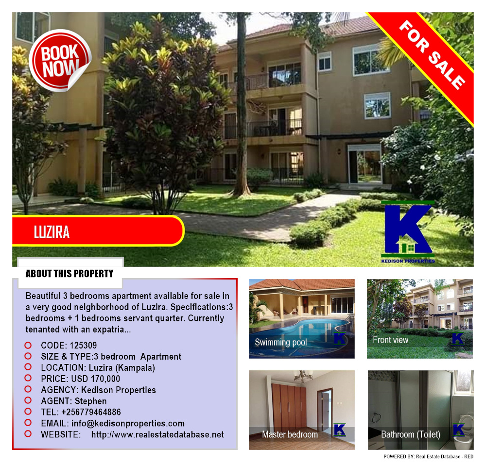 3 bedroom Apartment  for sale in Luzira Kampala Uganda, code: 125309