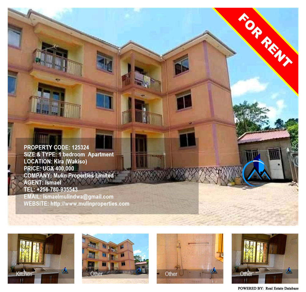1 bedroom Apartment  for rent in Kira Wakiso Uganda, code: 125324
