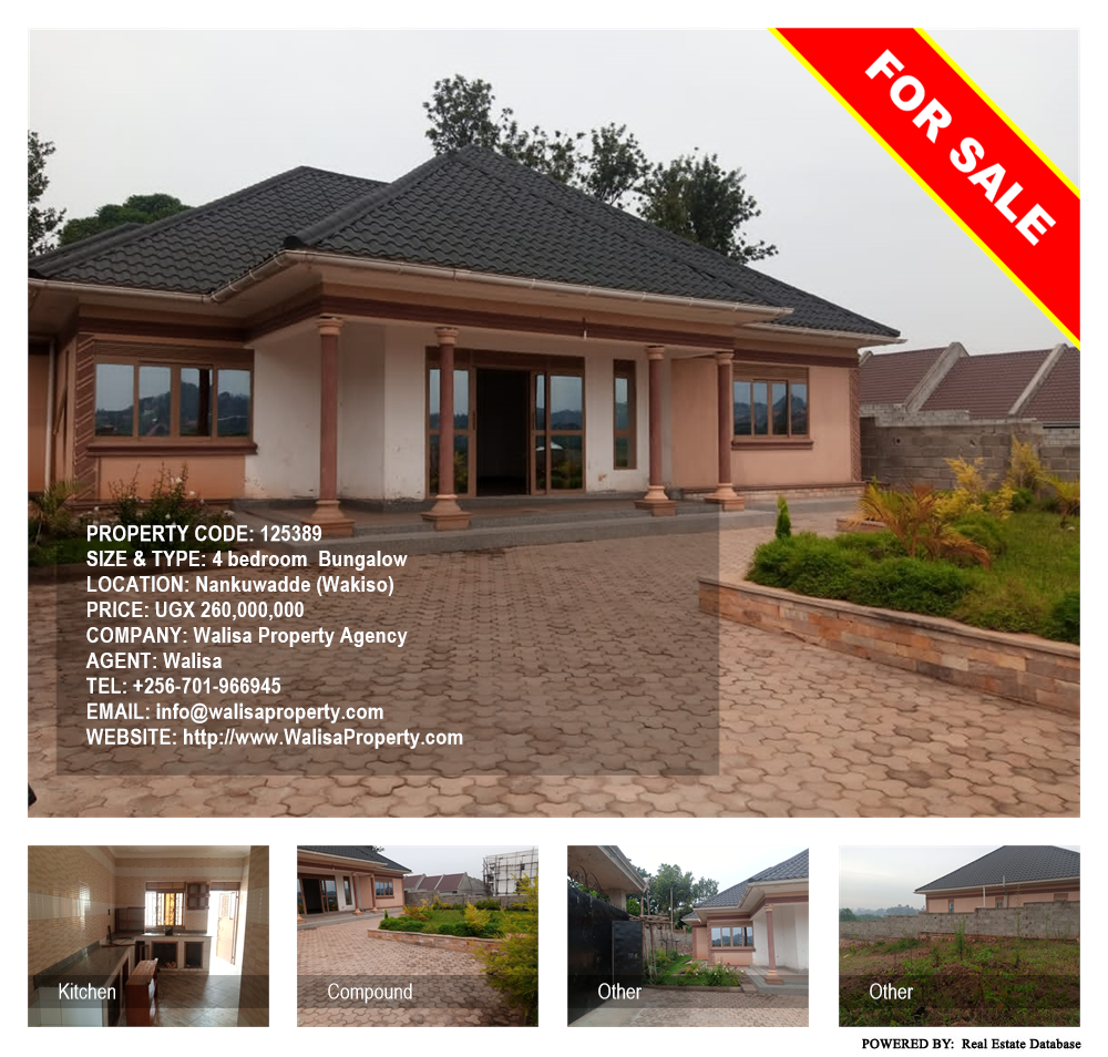 4 bedroom Bungalow  for sale in Nankuwadde Wakiso Uganda, code: 125389