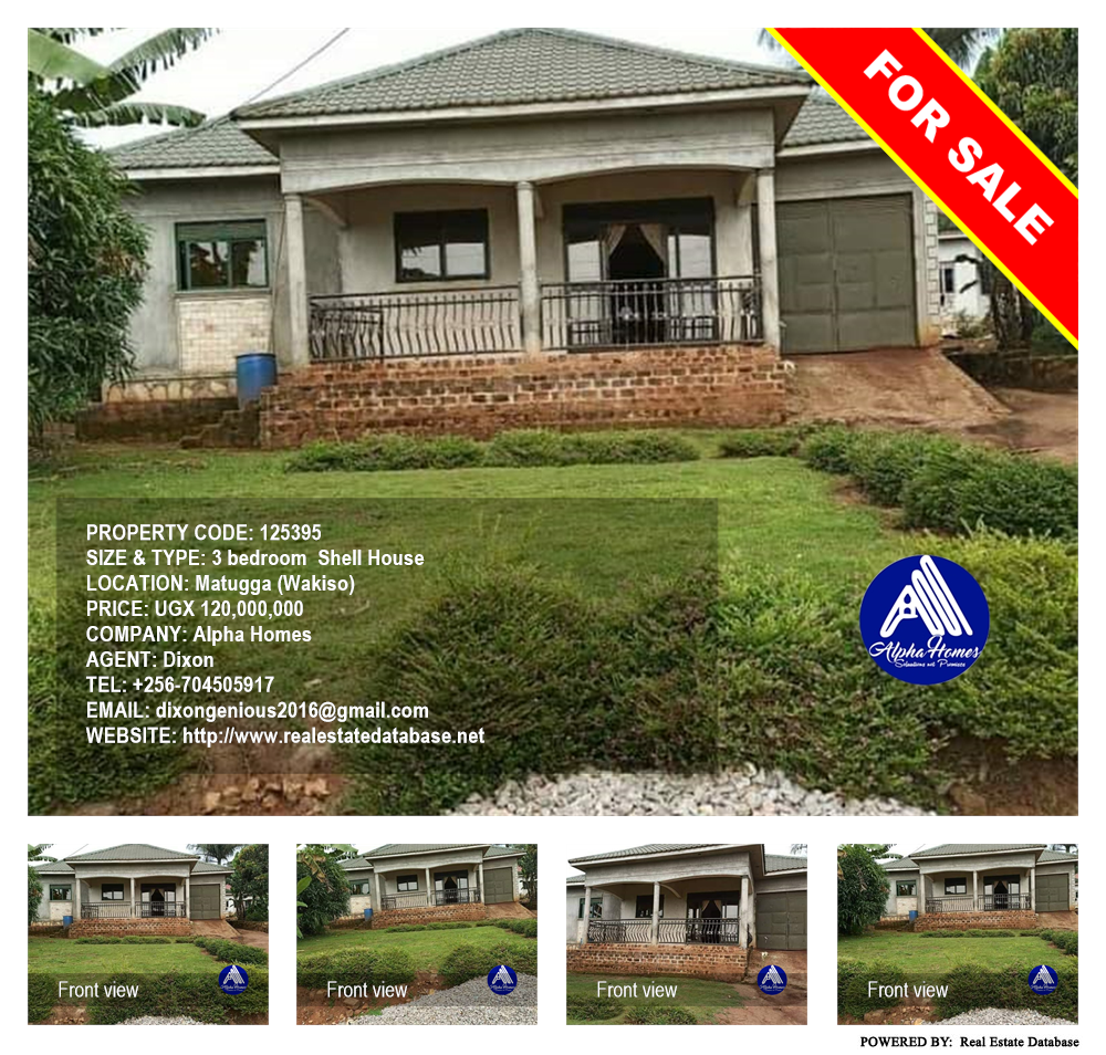 3 bedroom Shell House  for sale in Matugga Wakiso Uganda, code: 125395