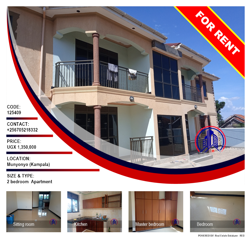 2 bedroom Apartment  for rent in Munyonyo Kampala Uganda, code: 125409