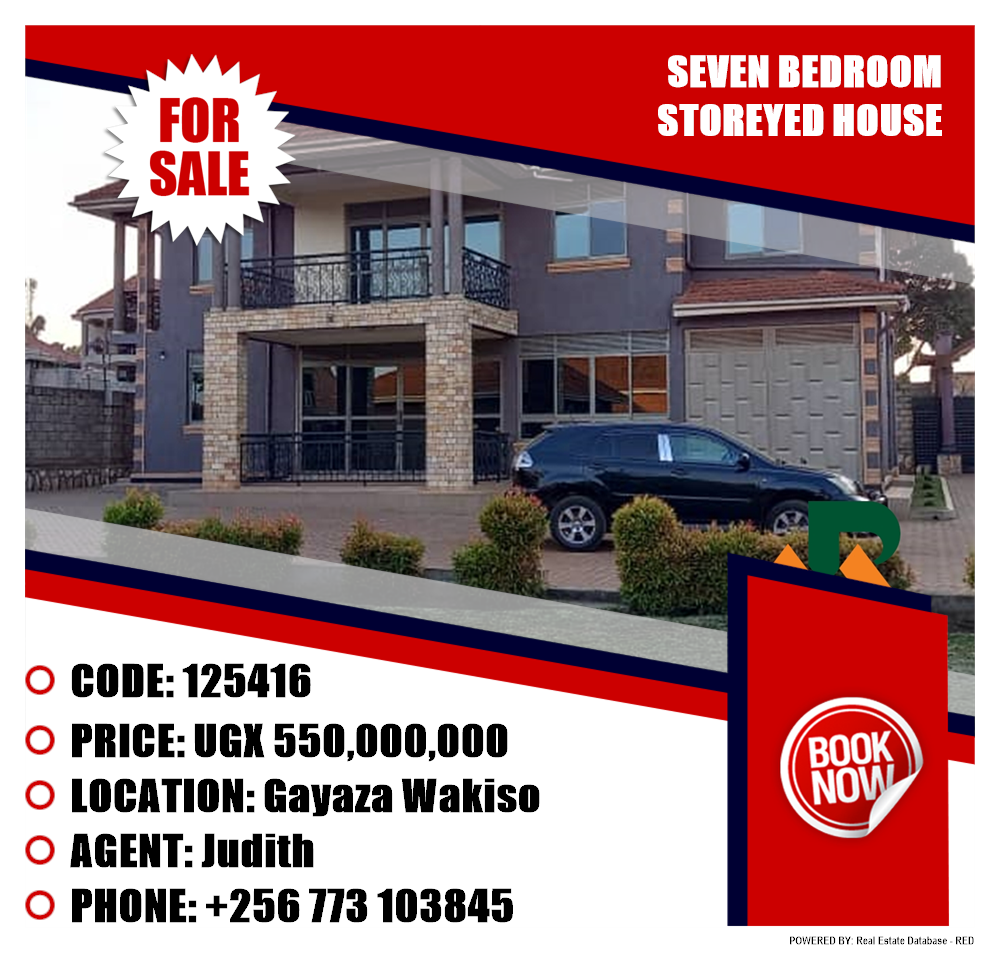 7 bedroom Storeyed house  for sale in Gayaza Wakiso Uganda, code: 125416