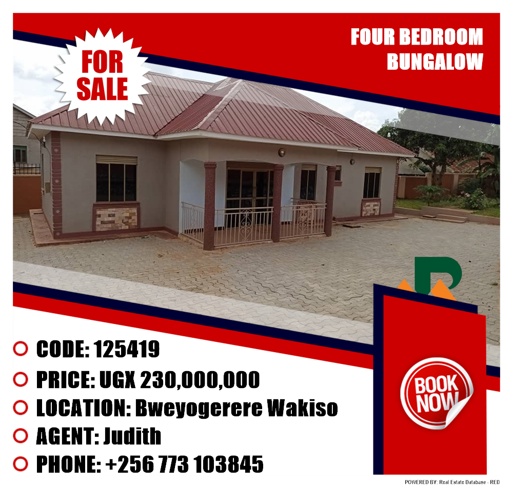 4 bedroom Bungalow  for sale in Bweyogerere Wakiso Uganda, code: 125419