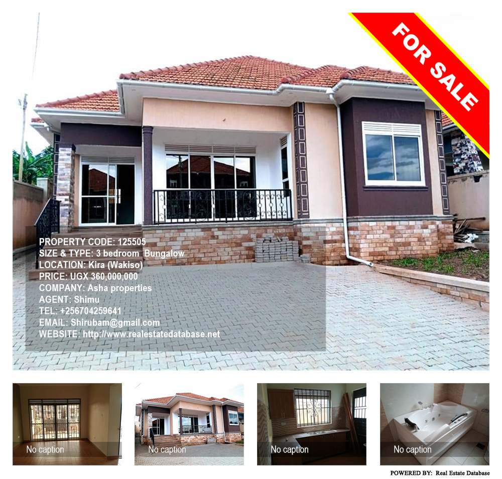 3 bedroom Bungalow  for sale in Kira Wakiso Uganda, code: 125505