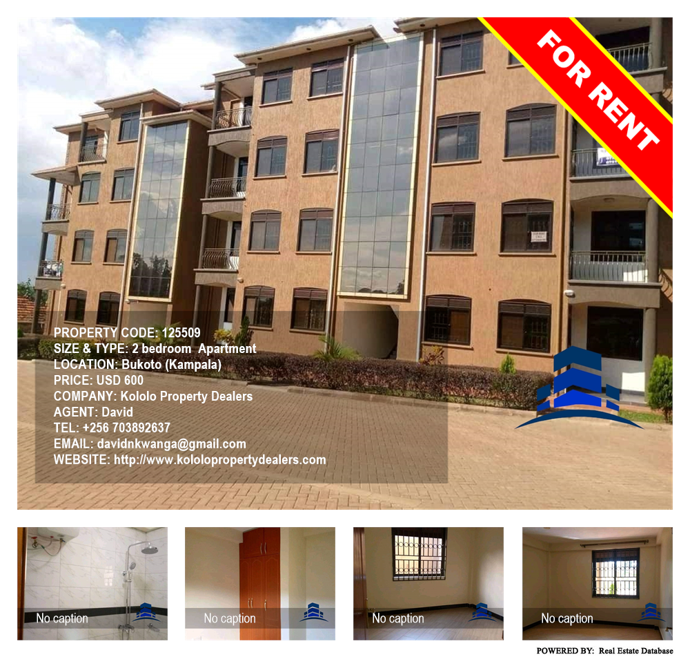 2 bedroom Apartment  for rent in Bukoto Kampala Uganda, code: 125509
